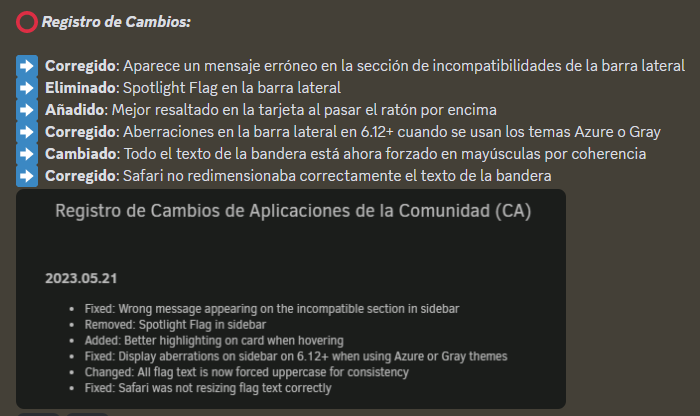 UnRAIDES's tweet photo. 🖥️ Nueva actualización del complemento Community Aplications (CA) @UnraidOfficial - New update of the Community Aplications (CA) PlugIn 😎 https://t.co/I5kxCjy7u4