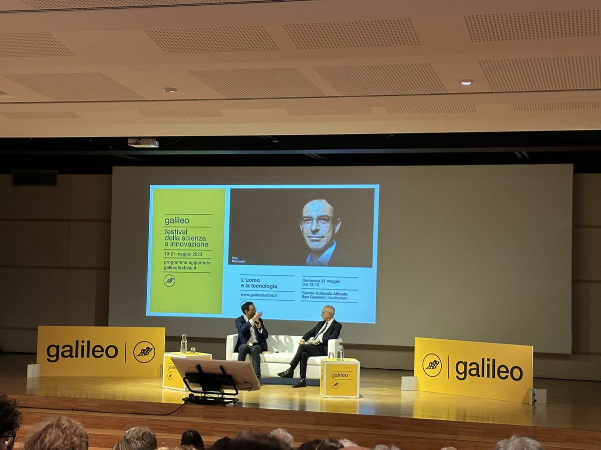 berlinwero's tweet photo. At #GalileoFestival for Vito Mancuso’s lecture on the relationship between man and technology in the AI &amp; Robotics age https://t.co/E3jzkK6vyA