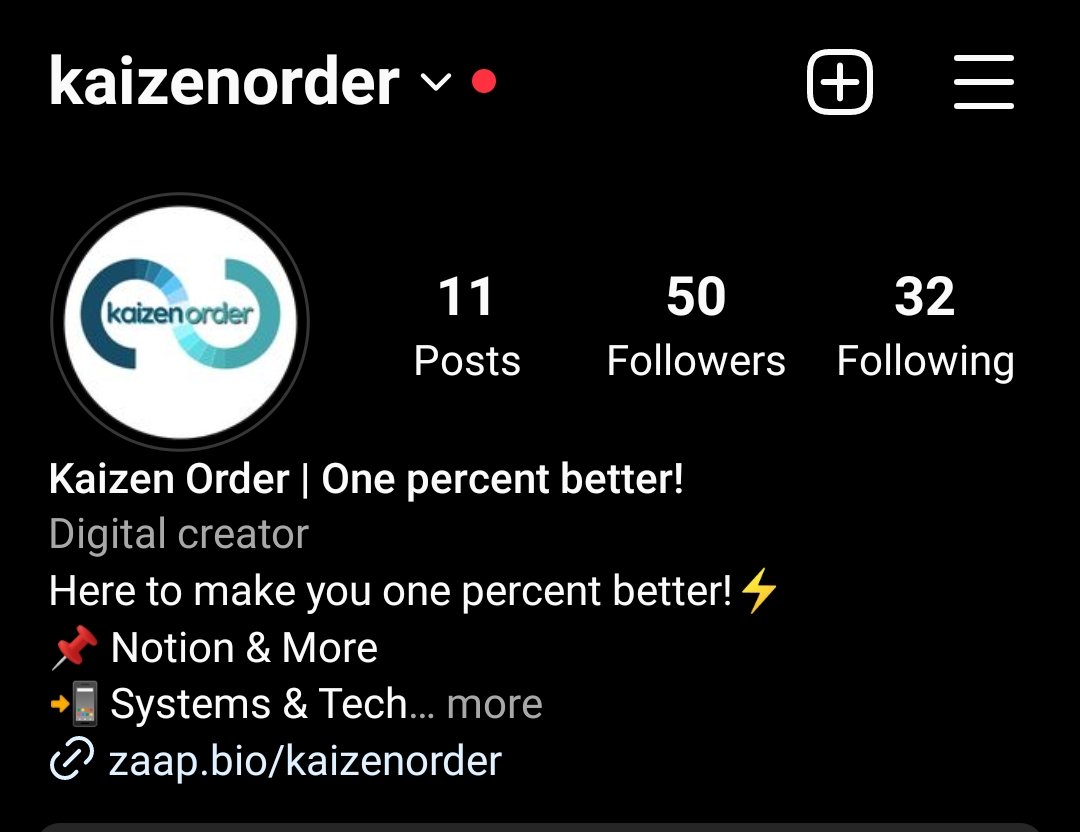 KaizenOrder's tweet image. ⚡ Proud that we just hit 50 followers on @instagram 🔥

Small milestone but each of them matter 😄

#notionx #productivity #buildinpublic