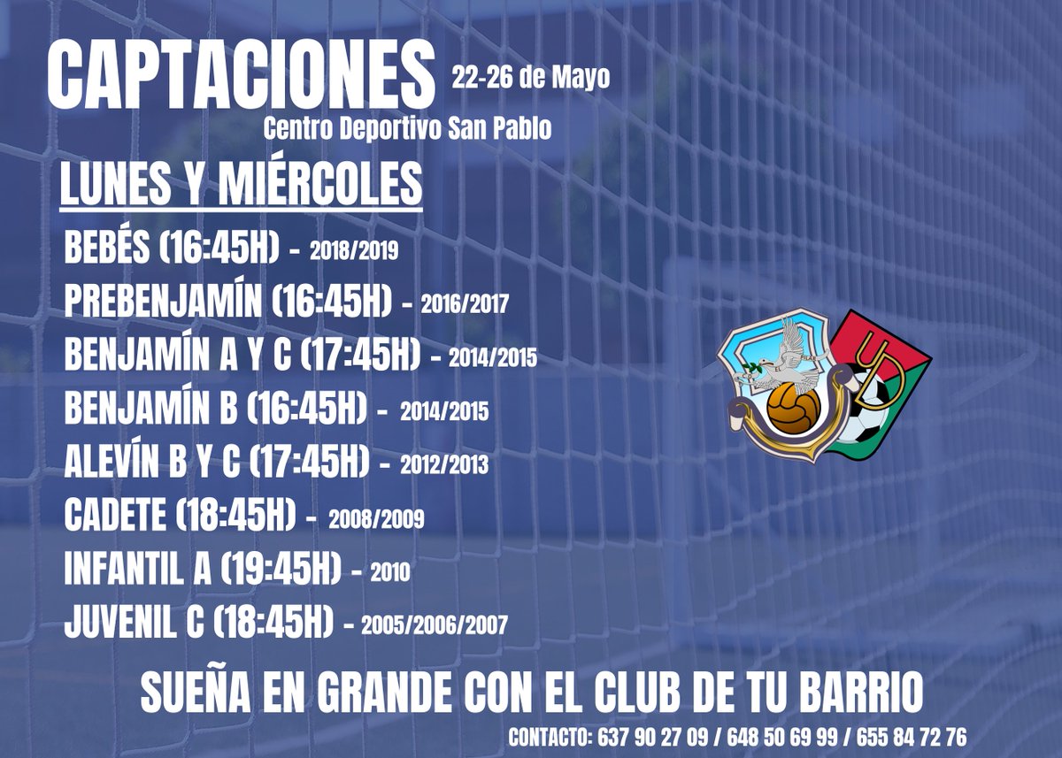 CD_ElPilar's tweet photo. ¡Mañana comenzamos una nueva semana de 𝗖𝗔𝗣𝗧𝗔𝗖𝗜𝗢𝗡𝗘𝗦! 👀

¡No te pierdas los horarios de nuestros equipos! 😉 https://t.co/LaPKOnrqwV
