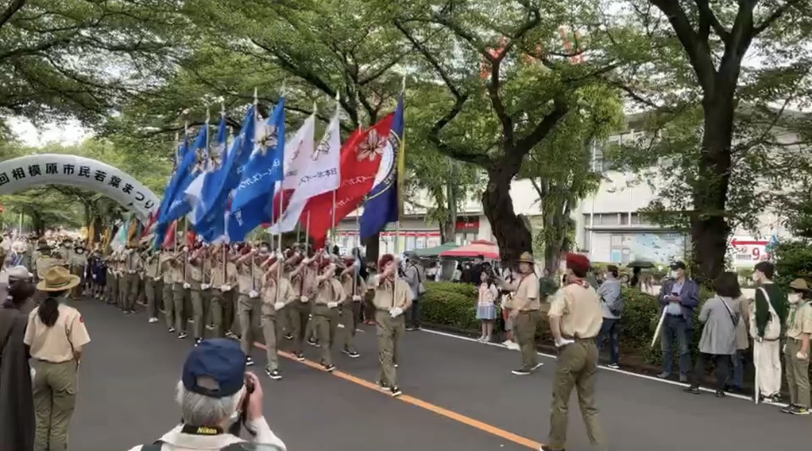 4年振りに開催した若葉まつりにYSCカラーガード隊としてパレードに出場しました！
新規体制で多くの壁もありながら大成功に終えられました！
#ボーイスカウト #カラーガード #YSC  #若葉まつり