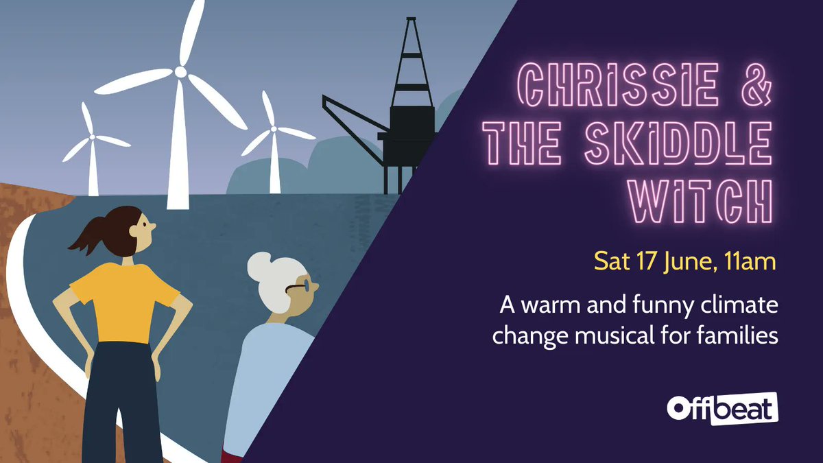OffBeatOx's tweet photo. Thirteen-year-old Chrissie is worried about the climate crisis, but her family just don’t get it… until she uncovers a big secret. Join @wearegeologise at @ArtsatOFS on 17 June for Chriss &amp; The Skiddle Witch! https://t.co/s3hwzLWwbW #Offbeat23 https://t.co/TAVD3B9aOm