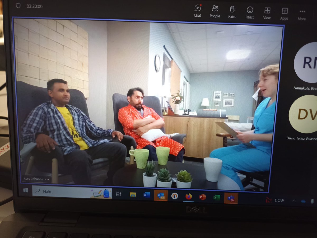 JalonenJohanna's tweet photo. Co-teaching vol 2 between @UABBarcelona and @SatakunnanAMK: we tested #GNurseSIM project’s scenarios through TEAMS- it worked well🙌🏼 #CulturalSensitivity #GerontologicalCare #Nursing https://t.co/UmMqS6Ex9m