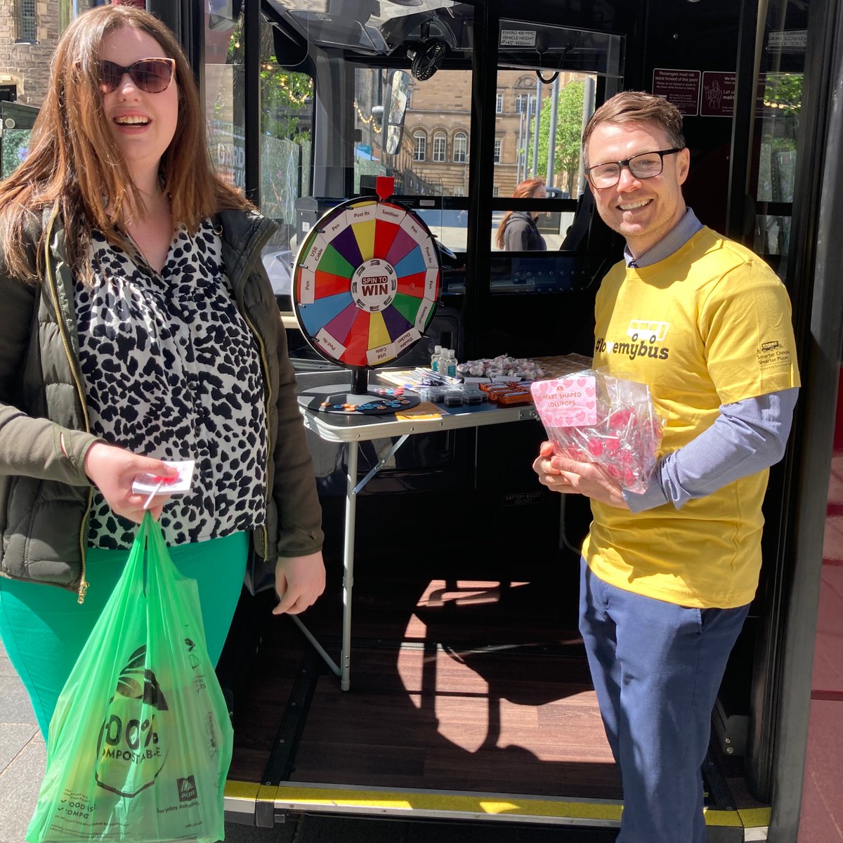 lovemybus_'s tweet photo. Tuesday is busy!
#ScottishBusWeek Buchanan Bus Station & #Cumbernauld Pop ups with @StagecoachWScot, @westcoastbuses, @FirstinGlasgow & #Strathclyde Partnership for Transport.
@mcgillswest & @XploreDundee in #Inverclyde, #Renfrewshire & #Dundee with goodies & #CakesForCommuters https://t.co/V8NMZpQfdv