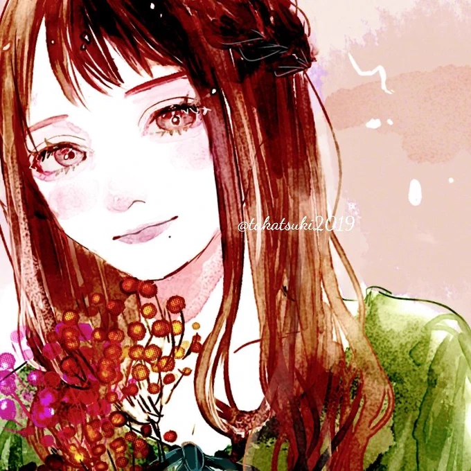#イラスト 落ち着いた雰囲気の女の子