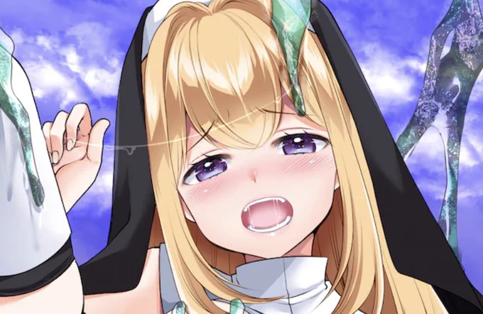 skeb描かせて頂きました佐倉はなつみ さんのコミッション「はじめまして。資料URLのオリキャラのシスターさんがスライムに襲われているえっちなイラストイラストをお願いいたします。衣装や構図、デザイン、背景...」  #Skeb #Commission より 