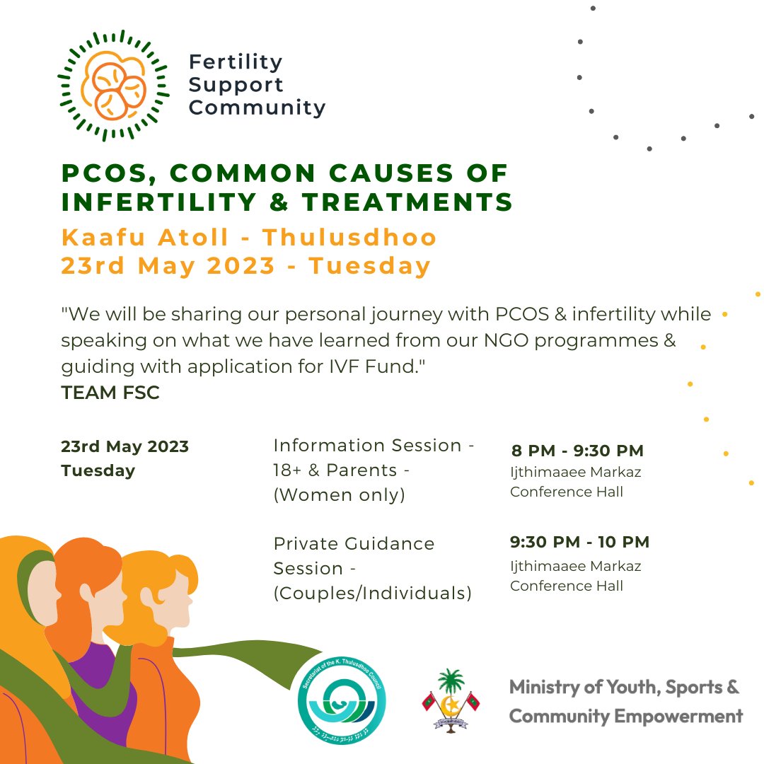 FS_Community_'s tweet photo. We will be at #Thulusdhoo this Tuesday as part of our #Kaafu Atoll Advocacy Programme. Help us spread the word.

#fertilityawareness #thulusdhoocouncil  #commoncauses #pcos #malefactorinfertility #maldives #kaafuatoll #fertilitysupportcommunity #ngo #advocacy #ivffundmaldives https://t.co/yZrJUUuOZO