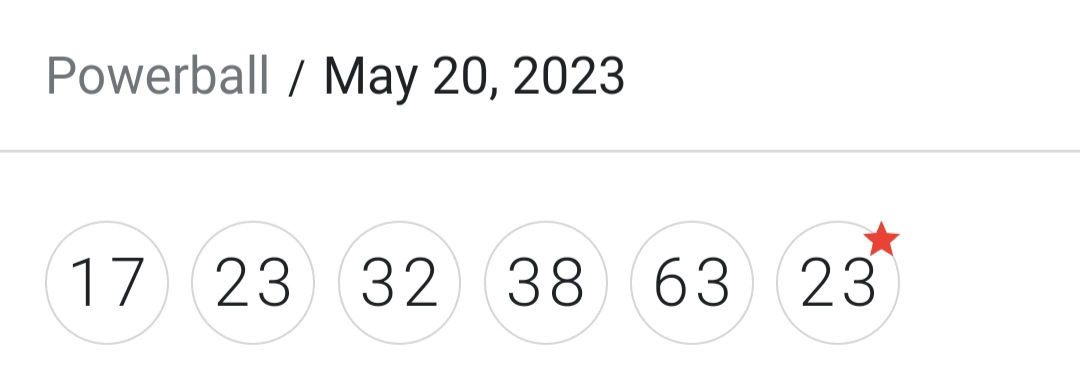 Winning Powerball Numbers for May 20, 2023 https://t.co/NeZ4DGhrTs