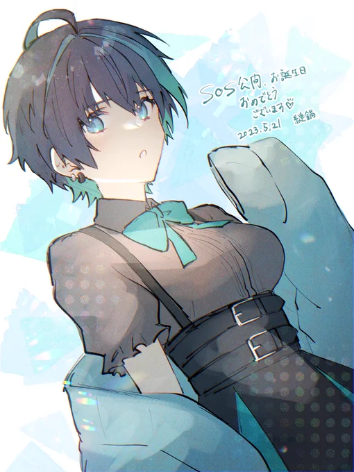 にーどる。様『SOS / 歌ってみた』のイラスト描かせて頂きました お誕生日おめでとうございます