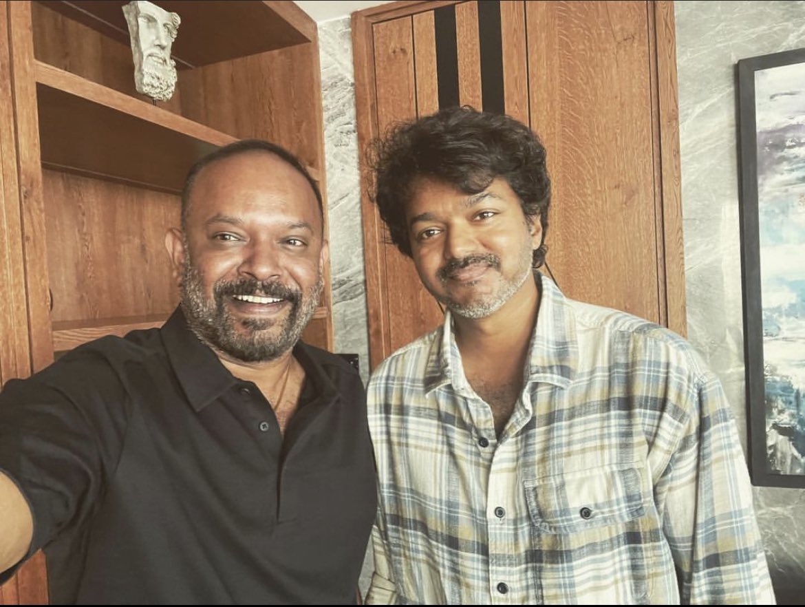 VijayFansTrends's tweet photo. Thalapathy @actorvijay with @vp_offl 😍

#Thalapathy68 https://t.co/5evjXzA7Wr