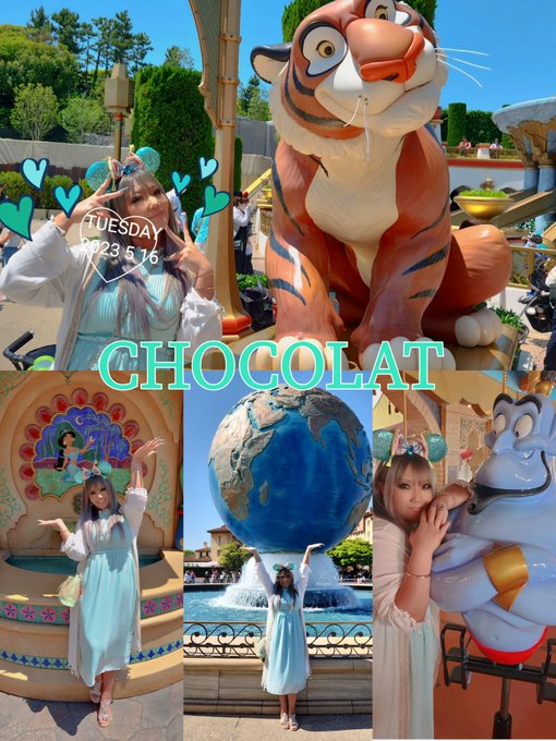 こないだのディズニーシー🧞&zwj;♂️ ジャスミンネイルでジャスミン風で行きました💙 https://t.co/SRsogKMJWi