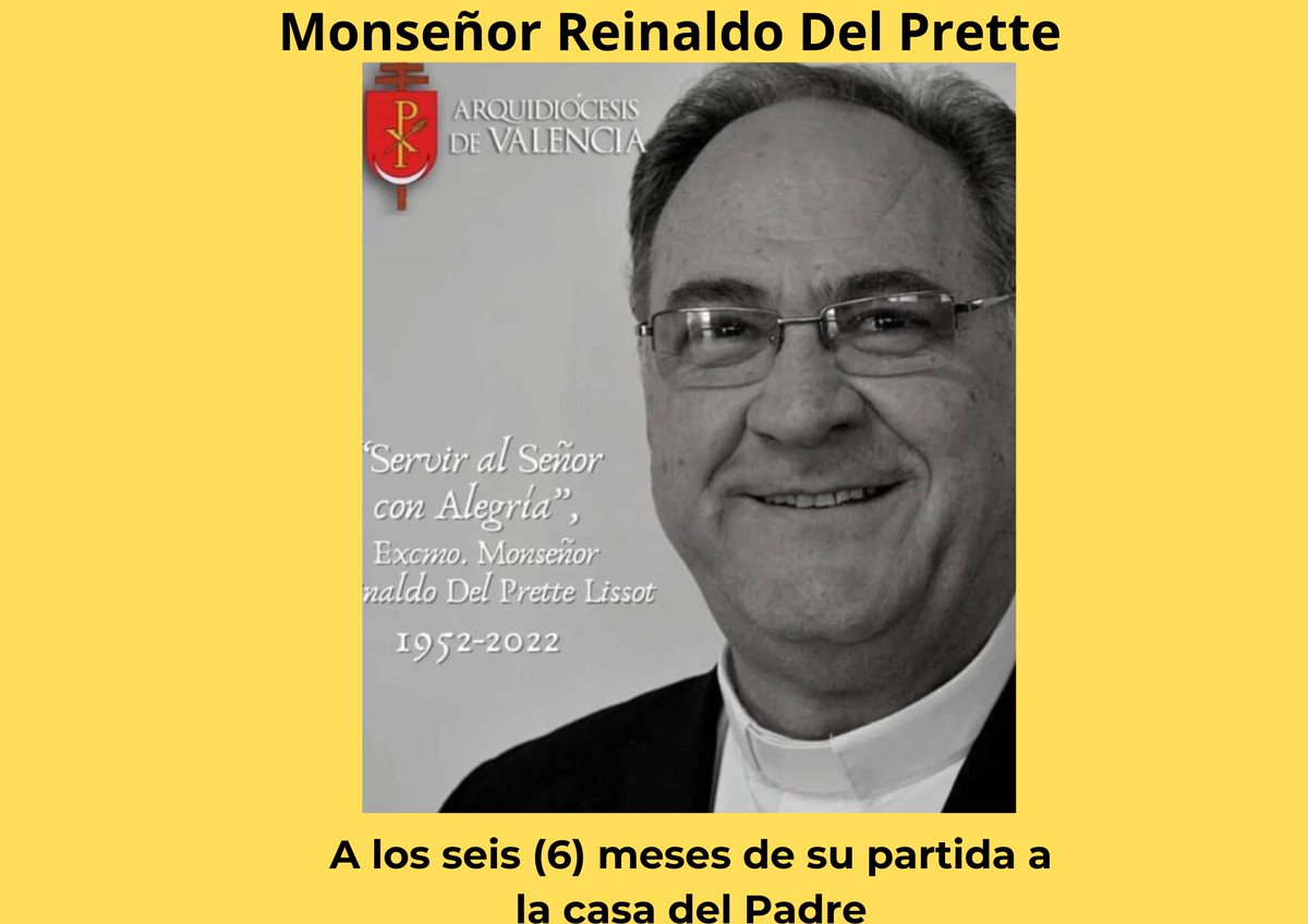 cblanco27's tweet photo. A seis (6) meses de la partida de Monseñor  Del Prette y de rumbo a la casa del Padre. Su lema  fue Servir al Señor con alegría. https://t.co/VwtPgzUsyV