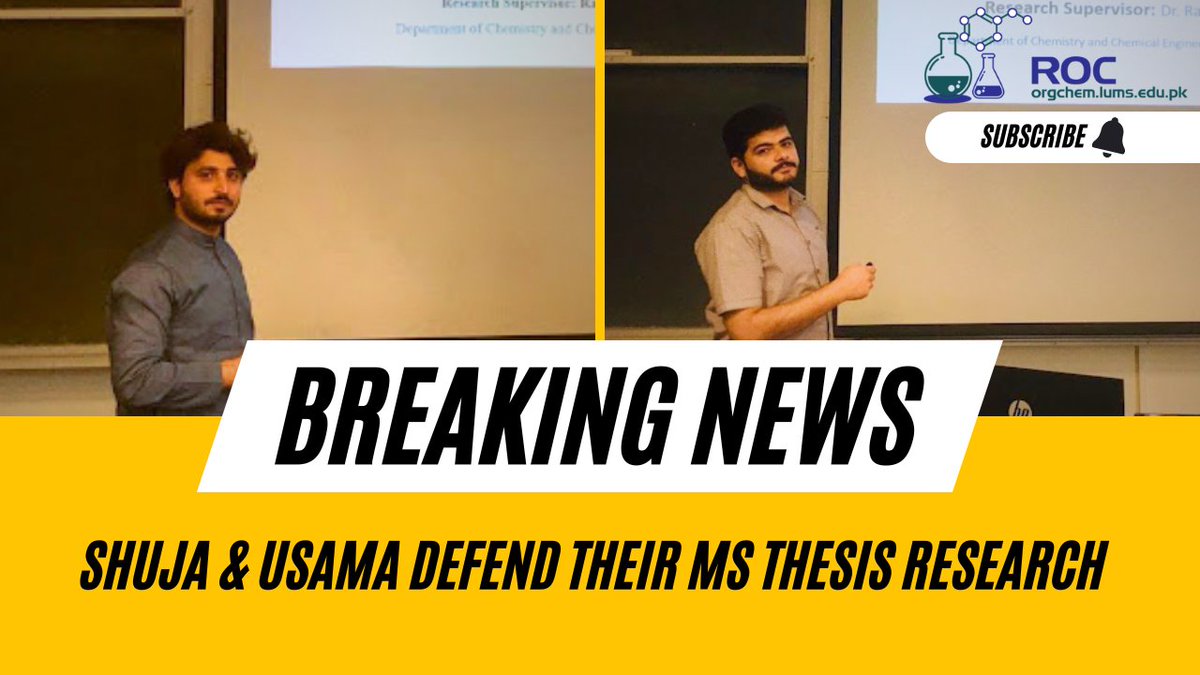RahmanSZSaleem's tweet photo. Congratulations Shuja and Usama for MS Thesis defense. Wishing you all the best in your career.

https://t.co/kE6JkcQ3OA 

 #LUMS #SBASSE #joinROC #drugDiscovery #pakscience #Research #science https://t.co/sqpHbEuxix