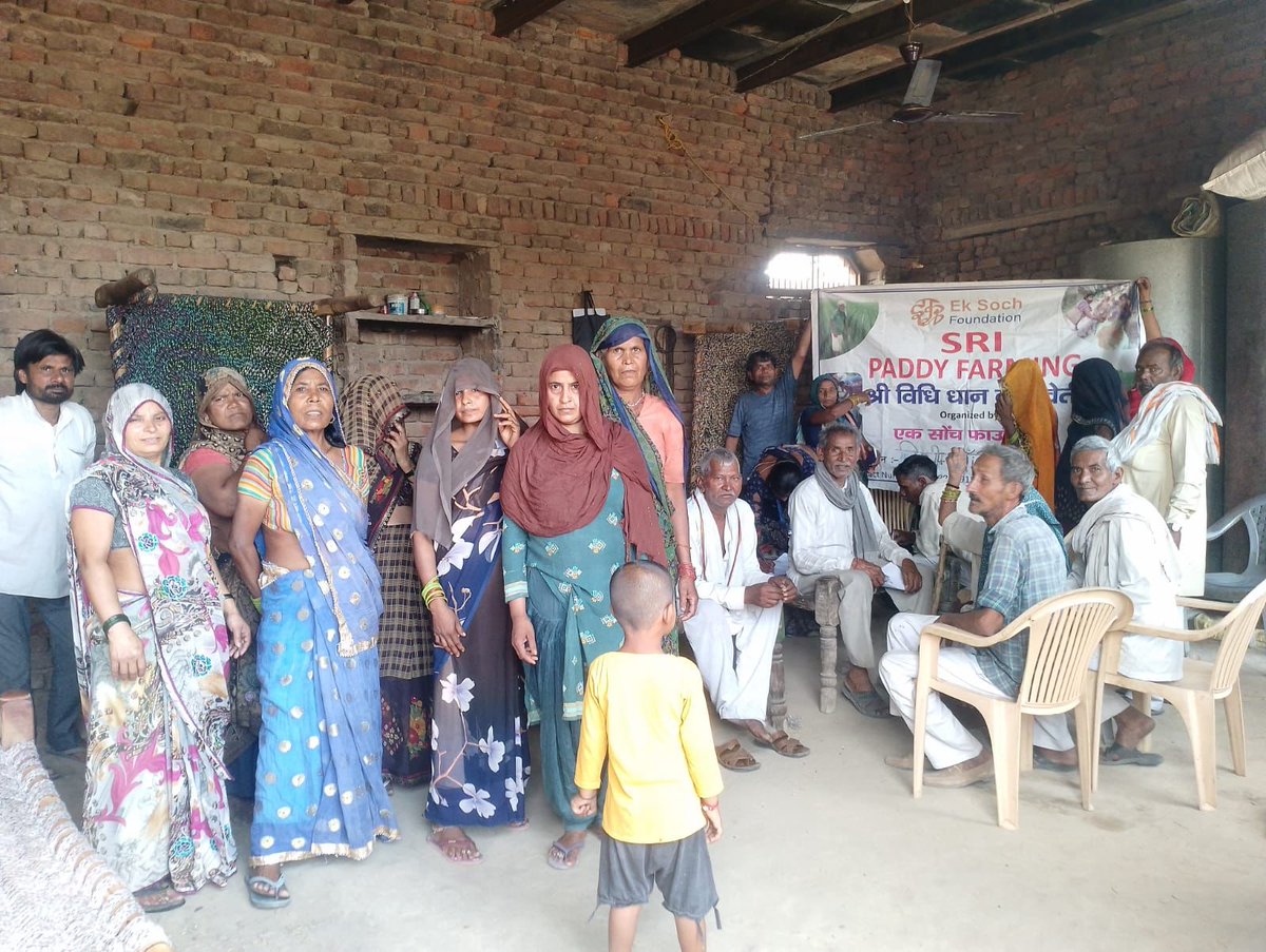 eksochfdn's tweet image. #SystemOfRiceIntensification training was conducted by our women VRPs from 14th May - 19th May in the different villages of Mathura where they are mobilizing and #training the village men and women on how to implement SRI method in their farming operations
#ruraldevelopment