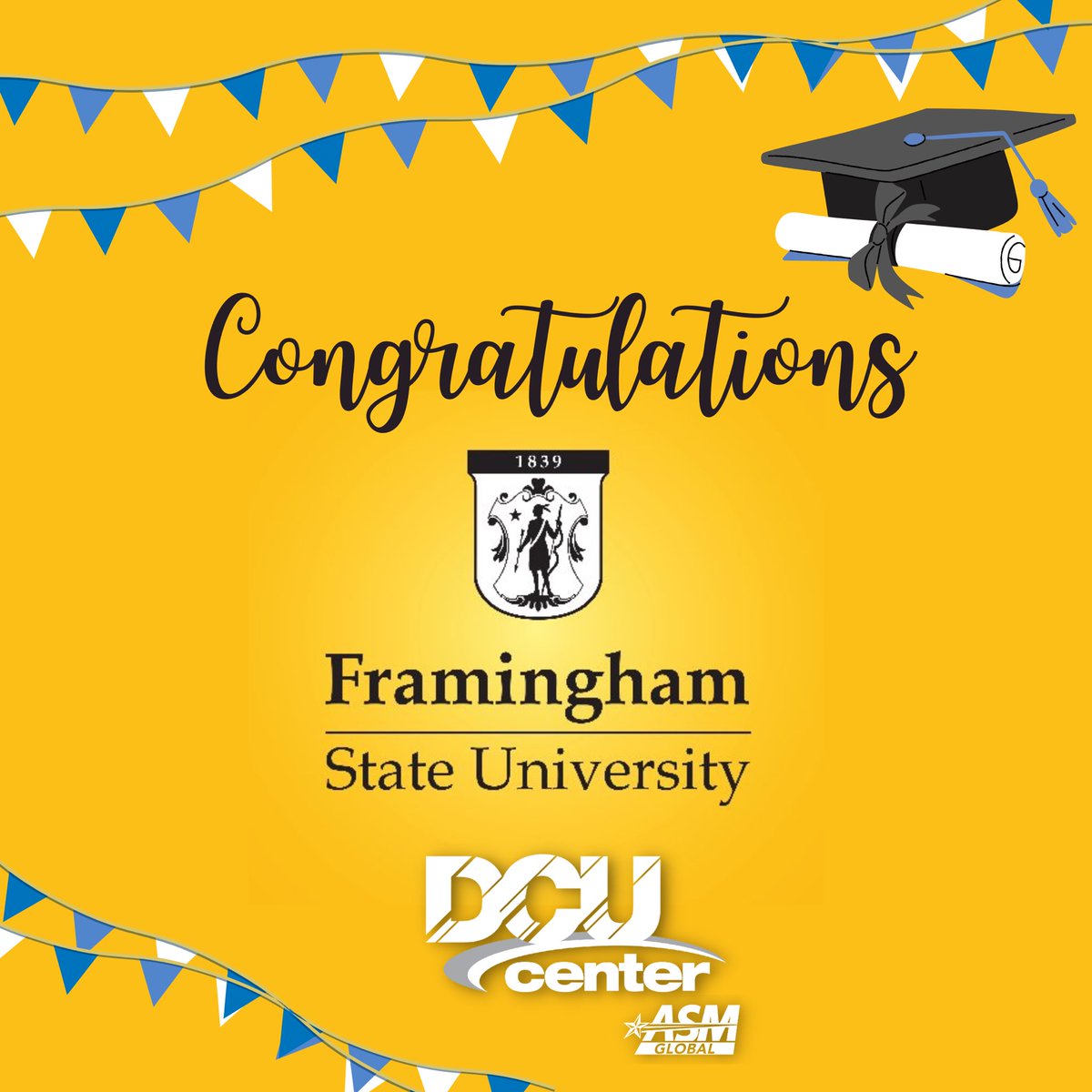 DCUCenter's tweet photo. “The beautiful thing about learning is that no one can take it away from you.” - B.B. King
Congratulations to the Class of 2023!
#DCUcenter #DCU #ASMglobal #Worcester #Framingham #graduation #FraminghamState #FraminghamStateUniversity #FramState23 #FramStateGrad23 #FSUrams https://t.co/x3BAMfCzlL