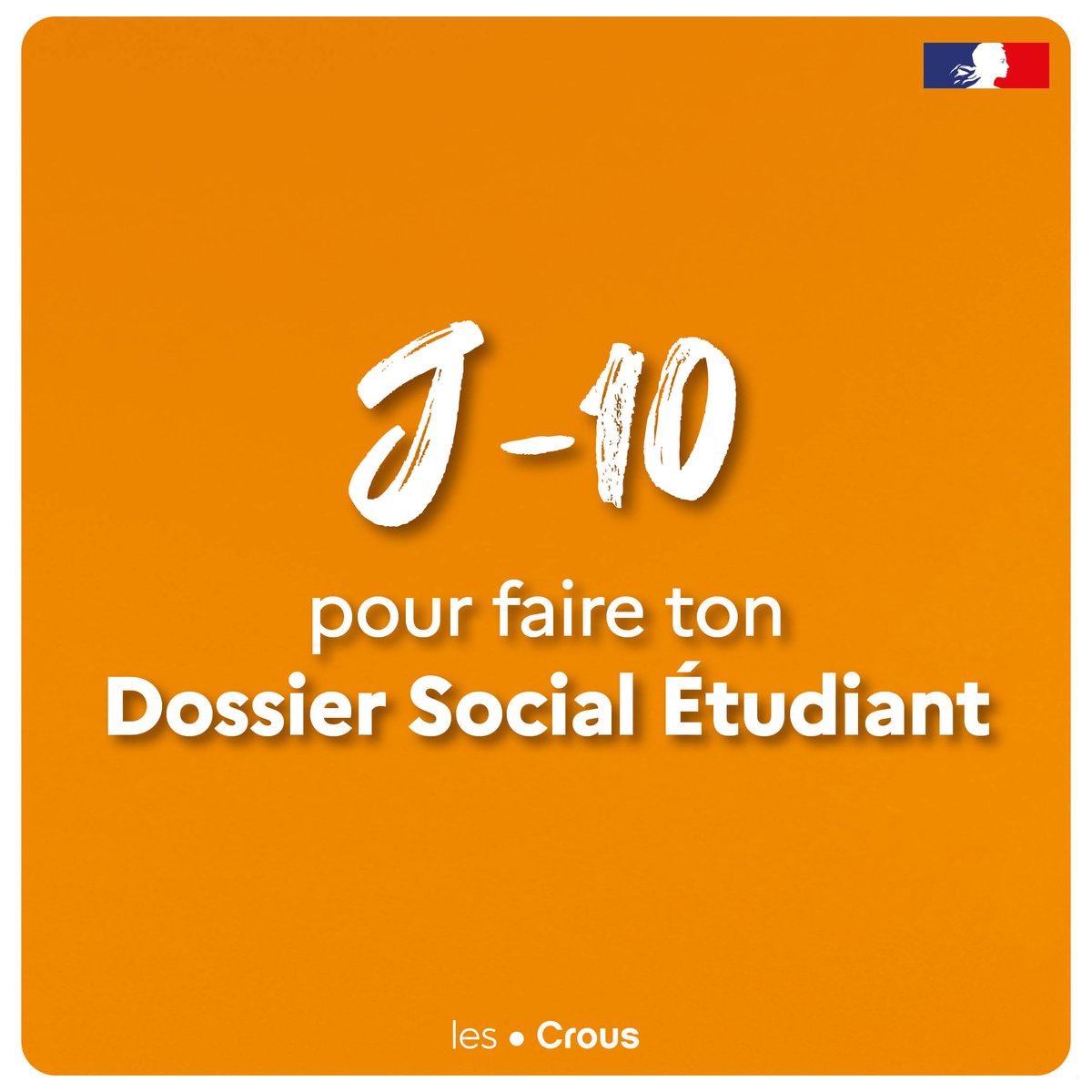 etudiantgouv's tweet photo. 📢 J–10 | L’échéance arrive à grands pas ! Réalisez une demande de bourse et de logement étudiant en constituant votre Dossier Social Étudiant avant le 31 mai 2023 👉  https://t.co/VsuNV2y0ej https://t.co/gFqVC65mW4