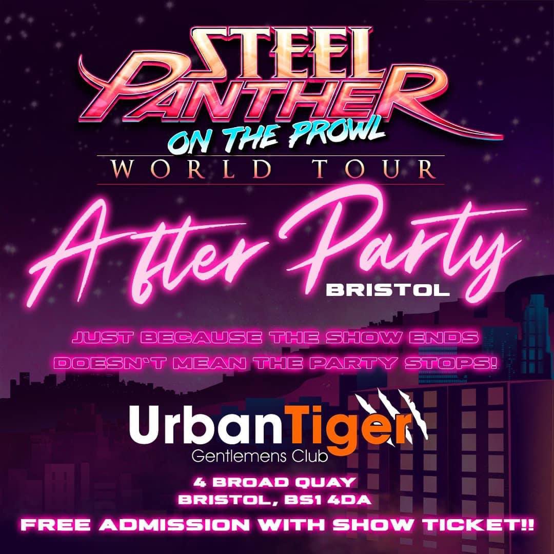 Looking forward to this tonight! @SteelPantherz after party at Urban Tiger! Free entry with confer tickets! See you all later metal heads 🤘🏻