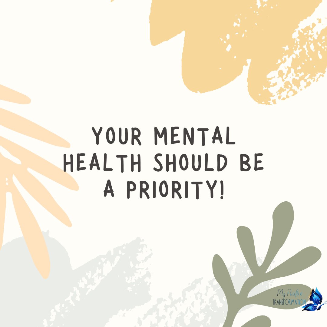 PositiveTransf3's tweet image. Happy Sunday! Today, I encourage you to remind yourself that your mental health is a priority. Oftentimes, it can be easy to overlook mental health, but it is just as important as physical health! #MentalHealthMonth #MyPositiveTransformation #YouMatter