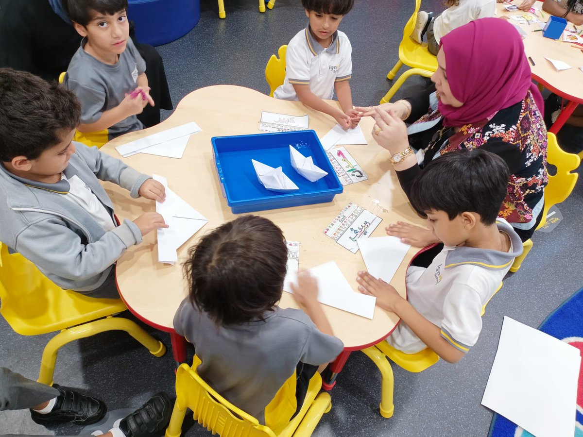 Sail on little learners! Interactive learning activities enable Ignite students to retain and apply what they have learned. Our students created boats in Arabic class, labeling the different parts and learning them in Arabic and English. 

#Ignite #dubaischools #UAE2space #stem