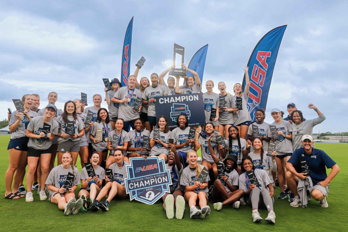 Congratulations to the Rice women’s track and field team for their first outdoor title since 2016 at the 2023 Conference USA Championships. Way to go, Owls! 
bit.ly/3MArDyk
