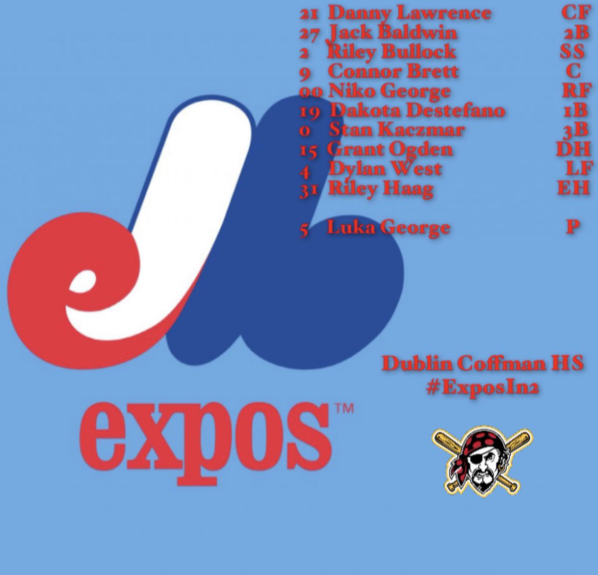 expos_in_2's tweet photo. Happy Gameday👏🏼

Here are our lineups for today. Expos have two games today at 1 &amp; 3:30. 

#ExposIn2 https://t.co/CmPpzw16Gn
