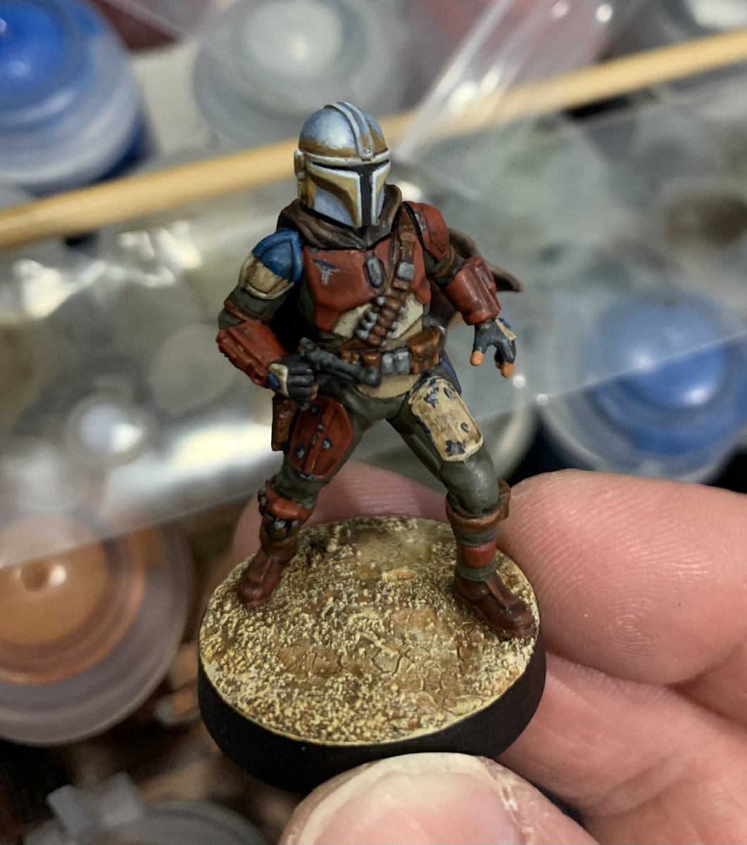 I hate taking photos of my stuff so I haven’t bothered for ages! I did however recently take a quick snap of Din for #StarWarsLegion. I decided to paint him up in his ‘Episode 1’ armour for a change 👍🏻 #StarWars #Mandalorian