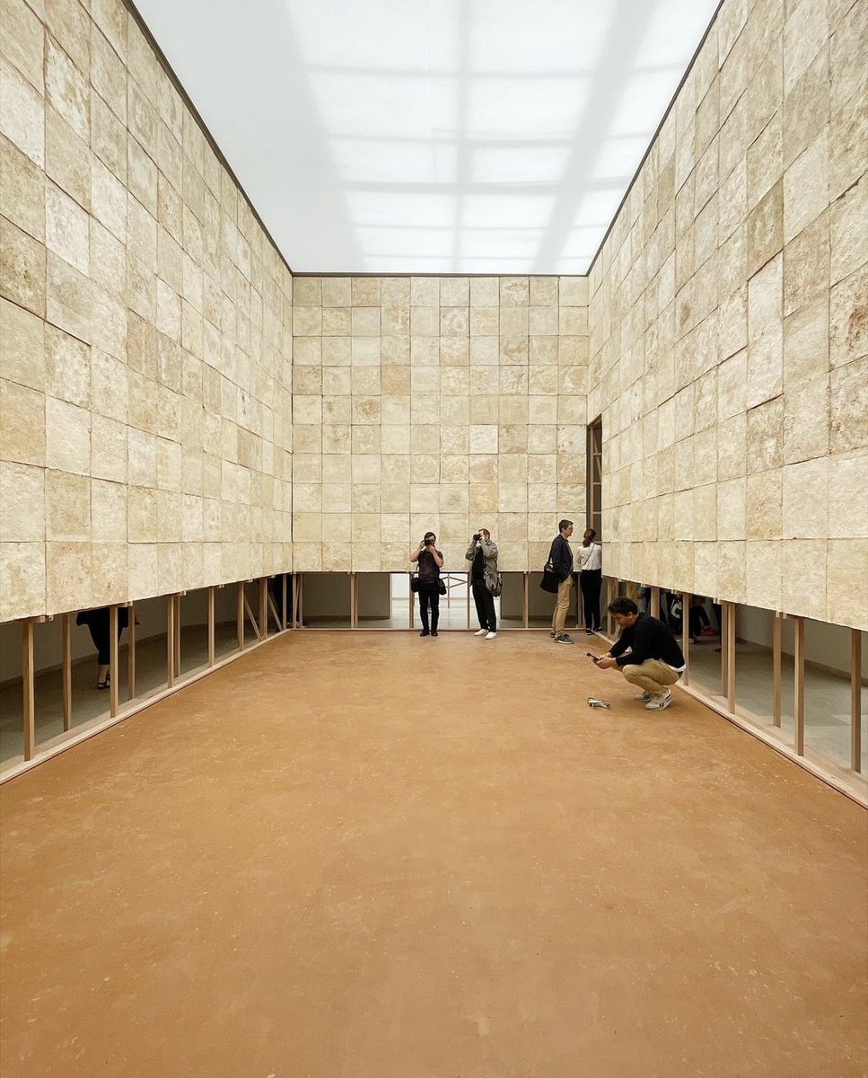 Arch_Today's tweet photo. At @la_Biennale, Belgian #mycelium panels courtesy of Bento Architecture, Leroy Cleeremans, Corentin Mahieu, Cellule Archi and Vinciane Despret https://t.co/hk4VOcLzk5