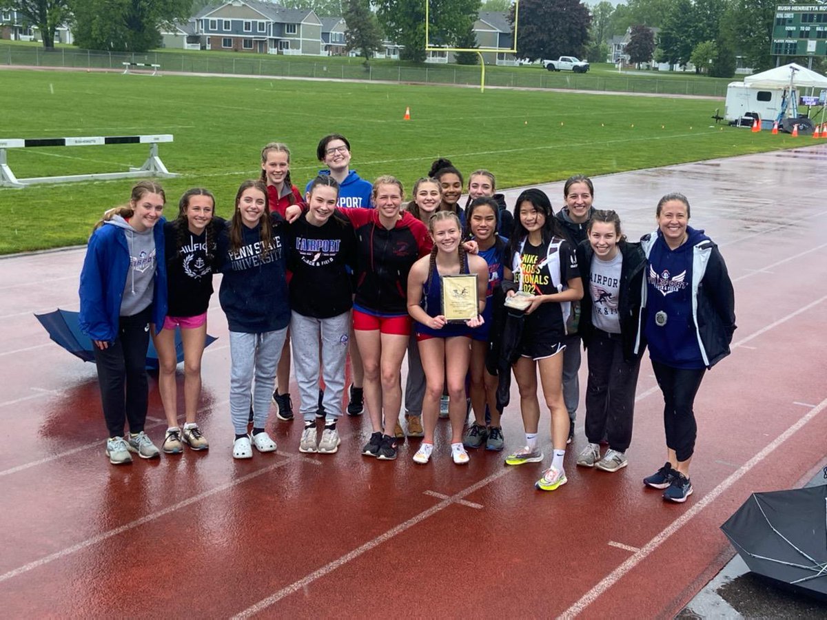 FCSDSports's tweet photo. Congratulations to our #girlstrackfield team on winning the 2023 @MCPSAC Championships! Thank you to @RushAthletics for hosting! @fairport_high @MinervaDeLand @jp_middle @mb_middle @FCSDtweets @WeAreFairport https://t.co/cqjYzqO3OJ