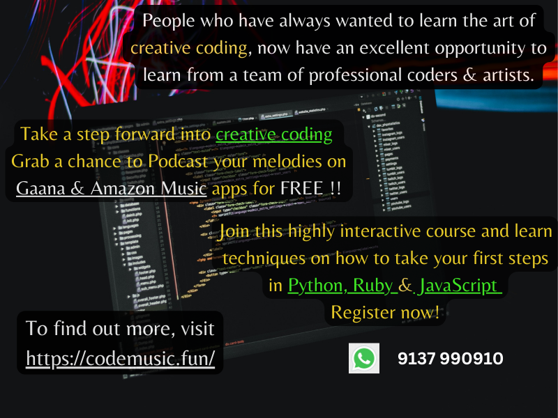 CodemusicFun's tweet photo. Join our Portal &amp; Kick start your journey to become a #creative #technologist.
More info 👇 https://t.co/iSxma69v3Y