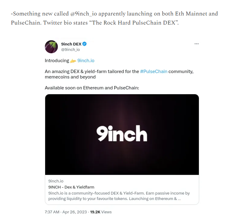 9inch_io's tweet photo. 9inch is featured on The Daily Degen @thedailydegenhq 

🍆 https://t.co/1h7QY0wGq7