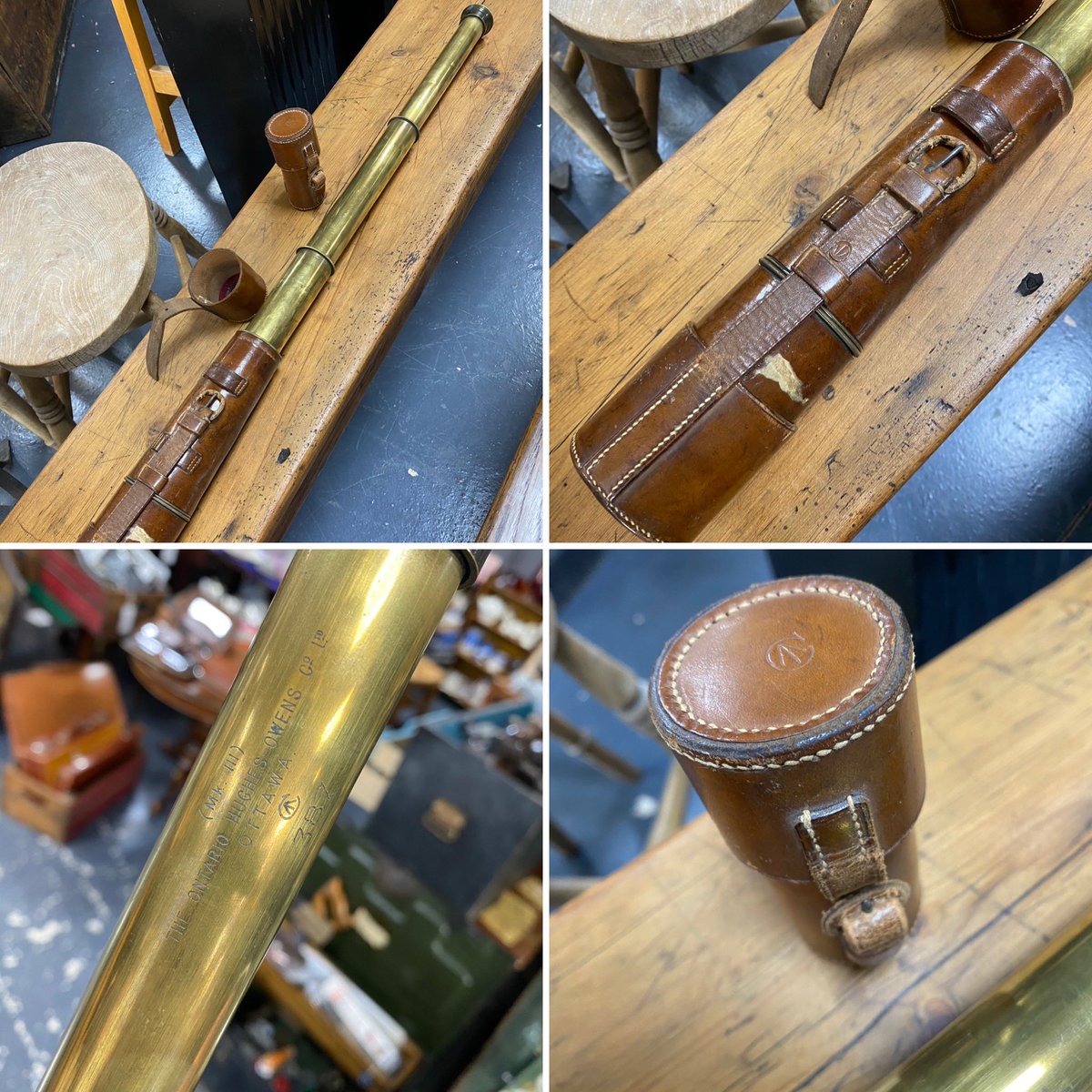 astraantiques's tweet photo. WW1 telescope with both lenses from unit 228 
#ww1 #militarytelescope #telescope #ww1telescope #unit228 #astraantiquescentre #hemswell #lincolnshire #militaria https://t.co/bhvz6YQNNq