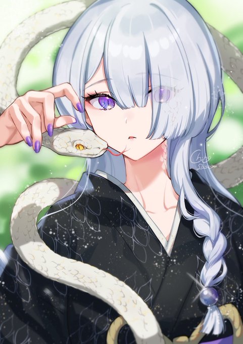 「long hair snake」 illustration images(Latest)｜5pages