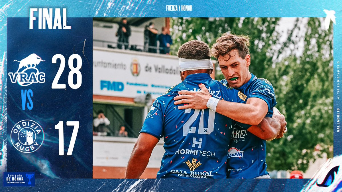 🏴󠁧󠁢󠁳󠁣󠁴󠁿 𝗙𝗜𝗡𝗔𝗟 cuartos de final <a href="/DHFerugby/">División de Honor de Rugby</a> 

🔵 <a href="/VRAC/">🧀 VRAC 🧀</a> 28-17 <a href="/ORDIZIARUGBY/">AMPO ORDIZIA</a> 

💪 ¡Estamos en 𝗦𝗘𝗠𝗜𝗙𝗜𝗡𝗔𝗟𝗘𝗦 y recibiremos en Pepe Rojo a la <a href="/UESantboiana/">U.E. Santboiana</a>!

#DirectoVRAC <a href="/tierradesabor/">Tierra de Sabor</a>