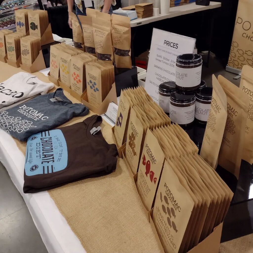 Our set up at the DMV Chocolate and  Coffee Festival! Come try some chocolate! 😀🍫

Ready for day 2! 10-4 at the Dulles Expo Center in Chantilly, VA. instagr.am/p/CsgRoNZOyND/