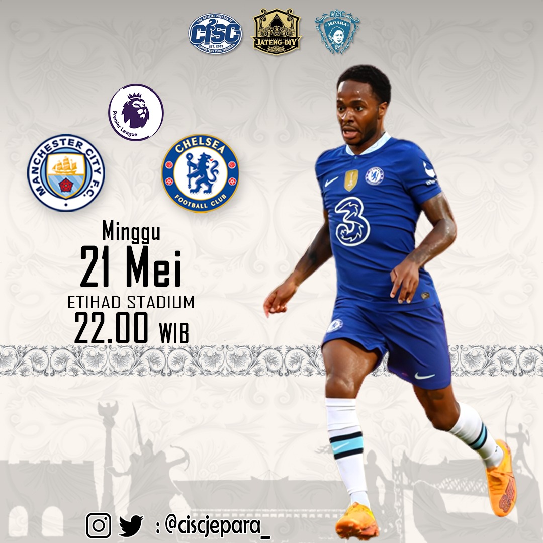 Premier League

⚽ Manchester City vs Chelsea
📌 Minggu, 21 Mei 2023
🕦 K.O 22:00 WIB
🏟 Etihad Stadium

#thisiscisc #chelseaindo #ciscjtgdiy #ciscjepara #chelsea #jepara #premierleague #ligainggris