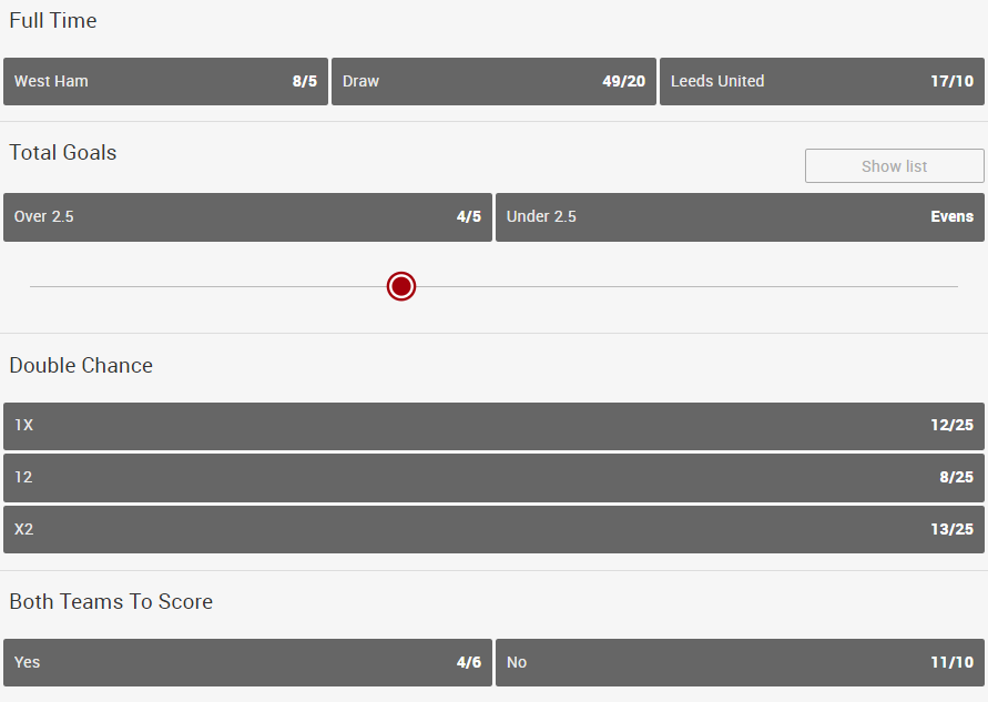 ⚽️ West Ham host relegation threatened Leeds at the London stadium 🔜

Is Sam Allardyce the man to save The Peacocks? 🤔
🔗Bet here: stly.32red.com/PL2105 

#PremierLeague | #WHULEE | #BeGambleAware 🔞