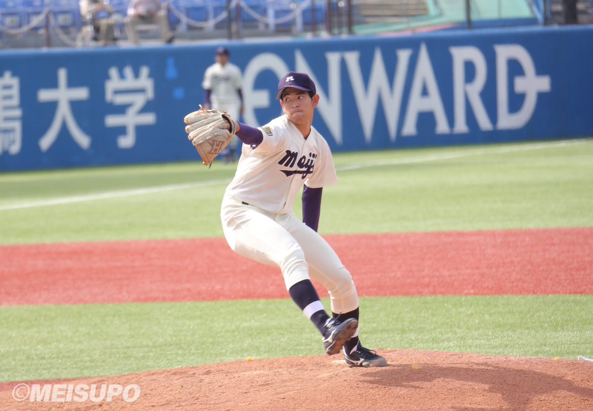 meisupobaseball's tweet photo. ⚾︎立大２回戦𝗣𝗹𝗮𝘆𝗯𝗮𝗰𝗸⚾︎
５回裏から登板した #久野悠斗 投手❤️‍🔥走者を出しながらもキレのある直球で打者を打ち取り、リーグ戦初勝利を挙げました😭🏆

#報徳学園 #挑超頂 #big6 #明治 #東京六大学 #大学野球 #六大学野球 https://t.co/Dh1opX65sa