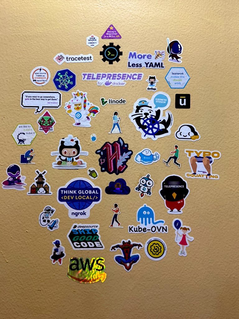 @wtftusharr @MLHacks @solana @0xPolygonLabs @digitalocean @hacktoberfest @appwrite @GitHubEducation @geeksforgeeks @akshay_99h @yashsajwan5 No stickers on laptop, but here’s my sticker wall✨