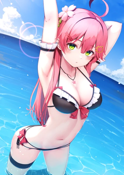 最近熱いから。。。 水着みこち! #miko_Art