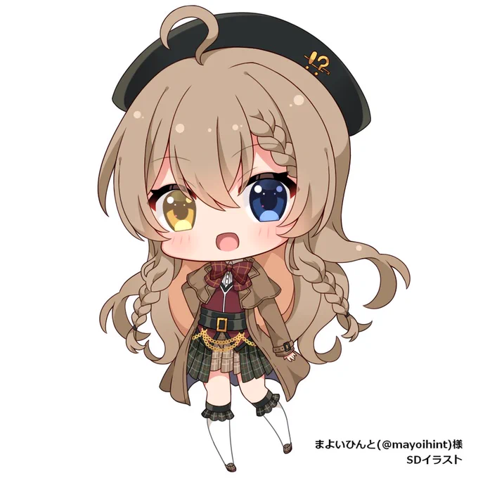 〖お仕事告知〗  まよいひんと(@ mayoihint)様の SDイラスト描かせていただきました!  #ひんとあーと