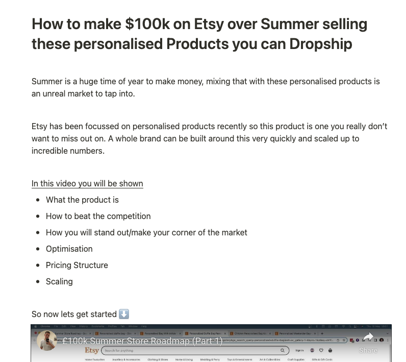 People are selling this personalised product this Summer and making $100k

I made a full video on how to go about doing the same and getting a big piece of the pie and scaling up massively.

Like this tweet, RT + Comment "Etsy" and ill DM it to you for free

(Must be following or