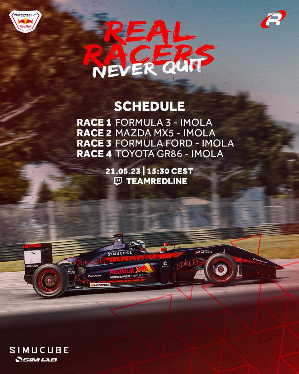 LukeCrane88's tweet photo. It is time for #RealRacersNeverQuit with @TeamRedlineSim and many other real life drivers! 

Head to https://t.co/W28m2sjOvQ to watch. https://t.co/05GHDQ3TvC