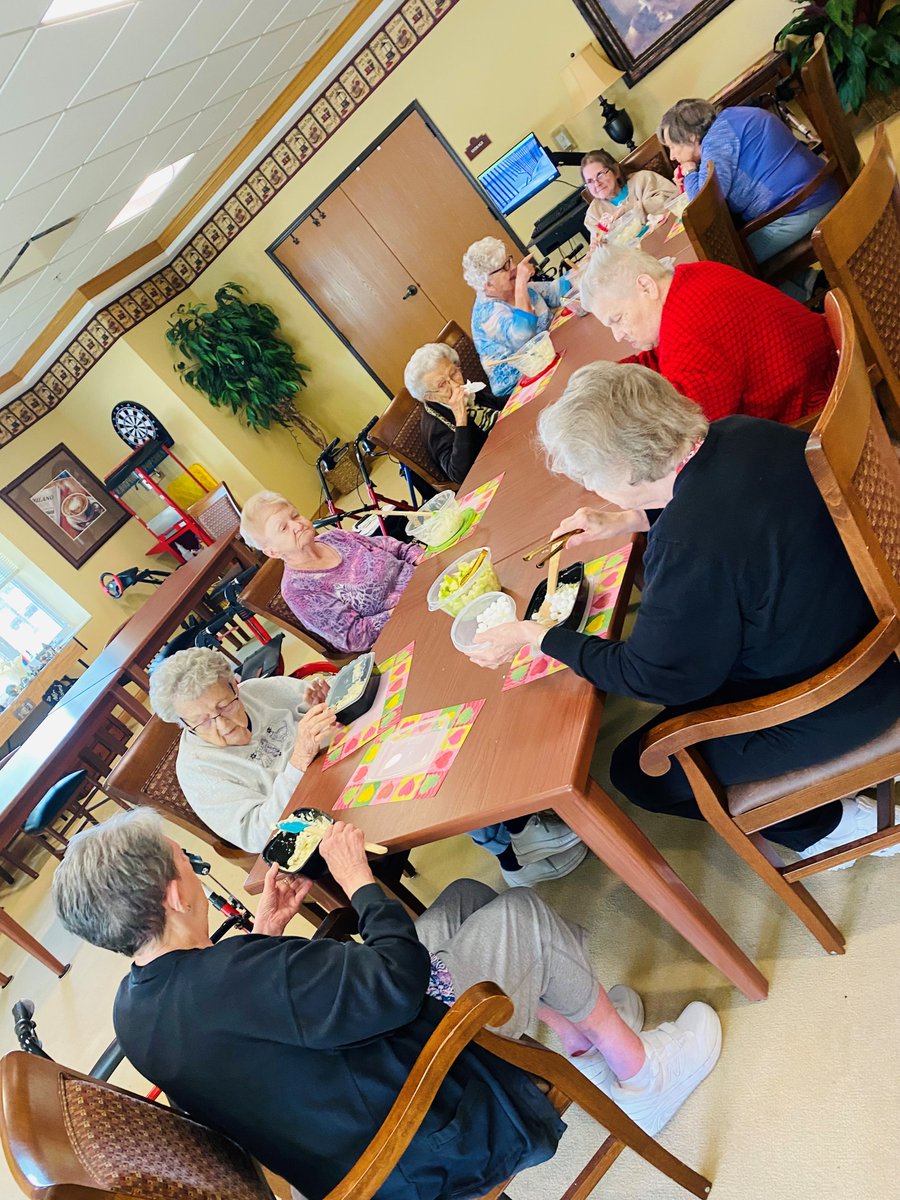 HwBelvidere's tweet image. So many exciting things this past week. Wednesday, in our Baking Bee&apos;s group, we made the most delicious snicker salad. Then Thursday we went shopping at Dollar Tree. Our residents are always busy with all the fun and exciting activities we offer. #seniorliving #alwayshavingfun