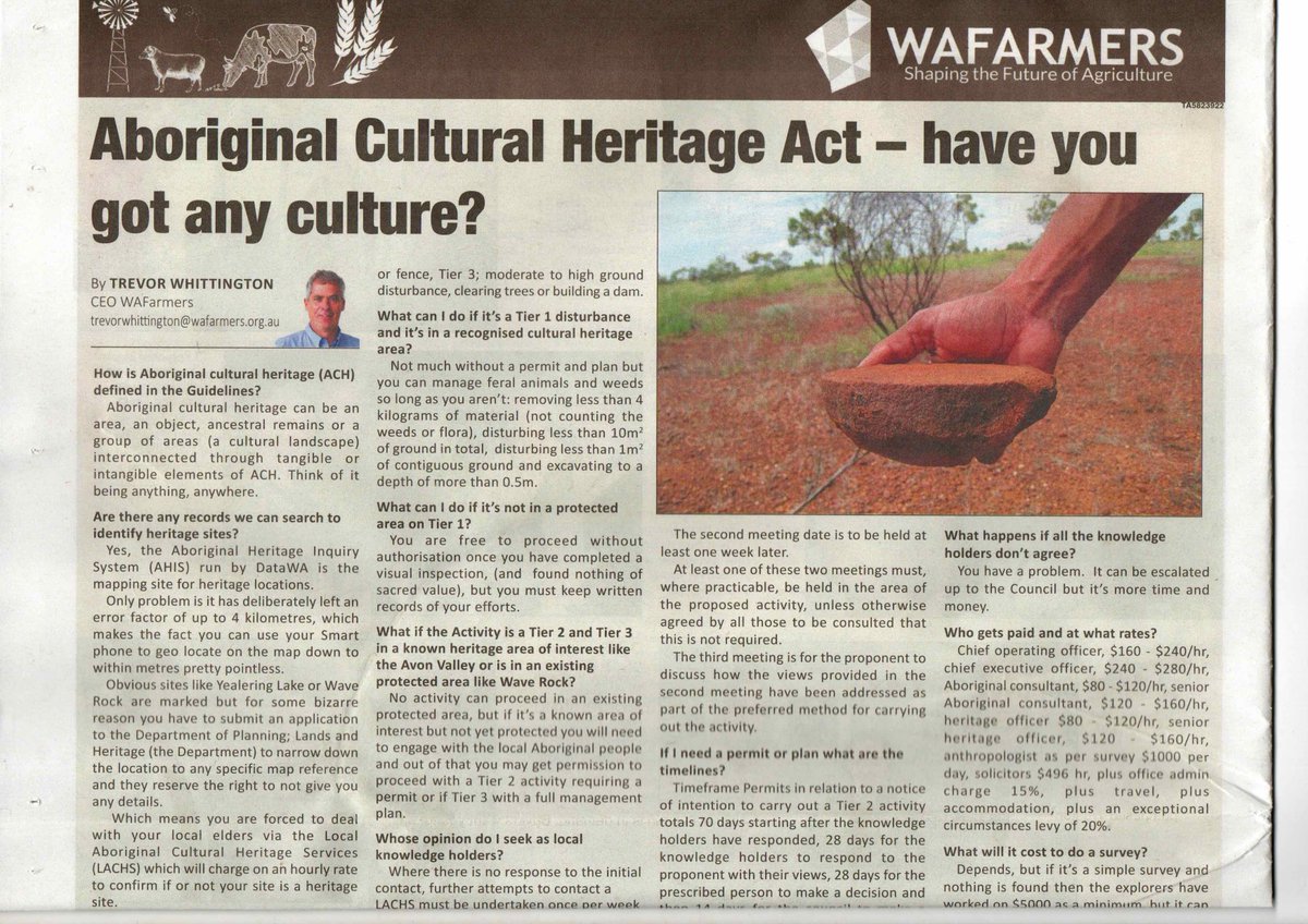 HallRaelene's tweet image. What have we left our son? There is now a native title claim over our entire station, 1st July we start dealing with Aboriginal Heritage Act (see attached) and if the voice gets up well what then? Is there going to even be any future for them on the station? Will it even be ours?