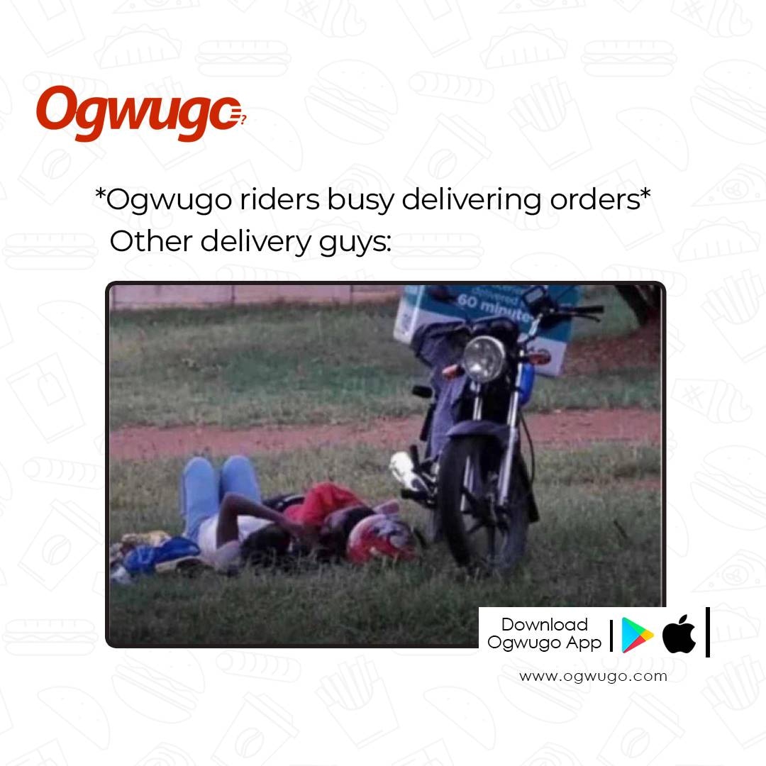 All our riders are single, just saying😌😑

Happy Sunday and don't forget to have us deliver something to you today...

#ogwugofood #delivery #logistics #sunday #justforlaugh #deliveryguy #dispatchrider #memes