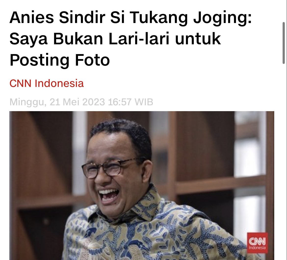 Lha, elu kan boneka oligarki yg kemana-mana difasilitasi Jet pribadi. Kalau lari-lari itu bagian dari olahraga supaya fisik kuat ketika mau blusukan nemuin rakyat.

Kalau yg suka nimbun lemak mana mungkin kuat. Paling cuma ngandalkan mulutnya untuk ngibul. Jauh banget kelasnya.