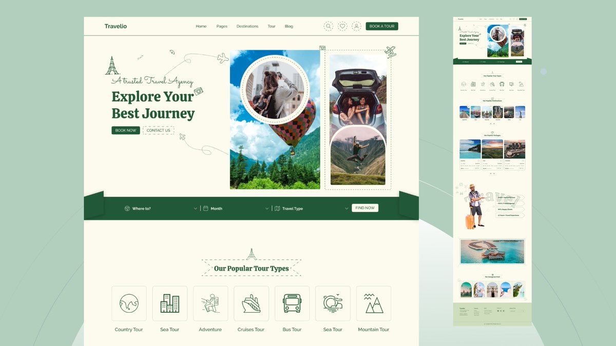 techsufh's tweet image. Presenting the beautiful Website on Travel Agency 🤝📷 Contact us to customise your web design and development project!  Visit:📷📷#webdevelopment#branding #webdesignagency #webdevelopmentagency