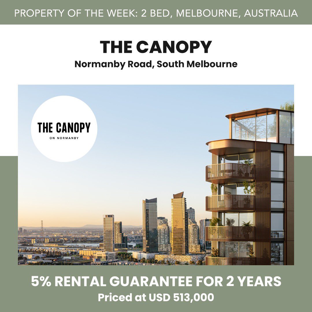 downtown_ae's tweet photo. #PropertyoftheWeek: Two Bedroom Apartment, Melbourne, Australia - USD 513,000

Speak to our sales team to find out more: 📞 +44 7495 071113

#thecanopy #normanby #australia #melbourne #investmentproperty #downtowninternational #gamudaland #newhomes #normanbyapartments https://t.co/gch2vmSwDm