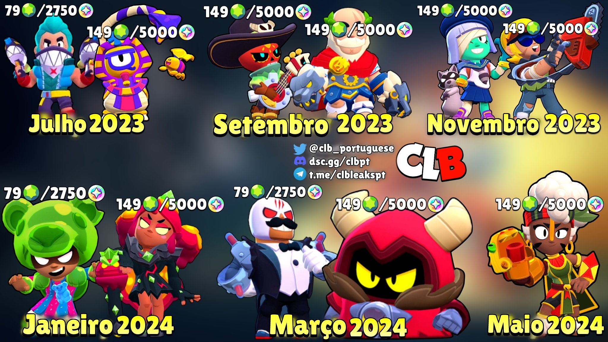 CLB Português on X: Todas as NOVAS skins nesta atualização! 🔥 Qual é a  sua skin favorita? 👇 #BrawlStars #EnchantedWoods   / X