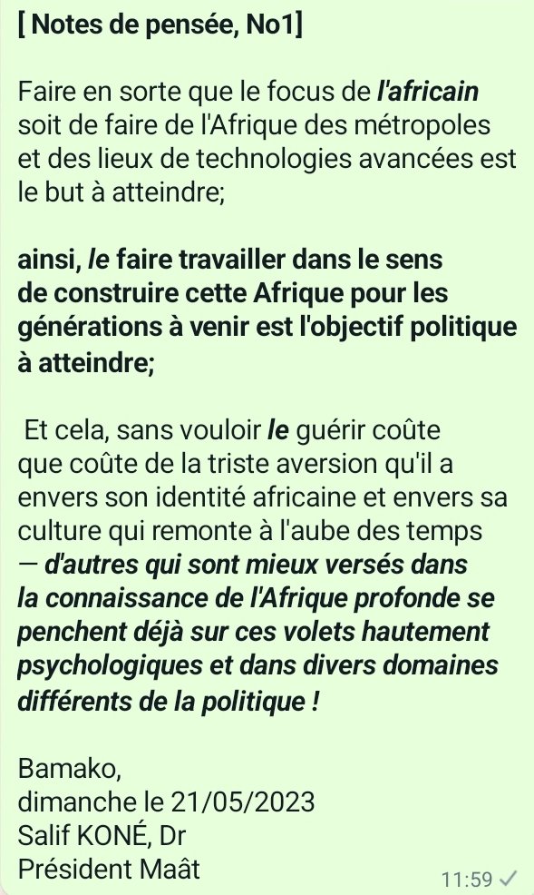 Notes de pensée, No1